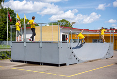 Skateboarding ramps - made of birch plywood
